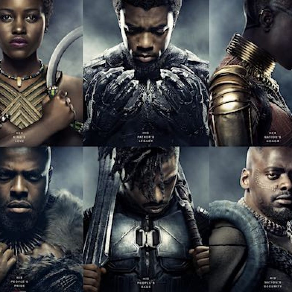 black panther character posters on popcornx