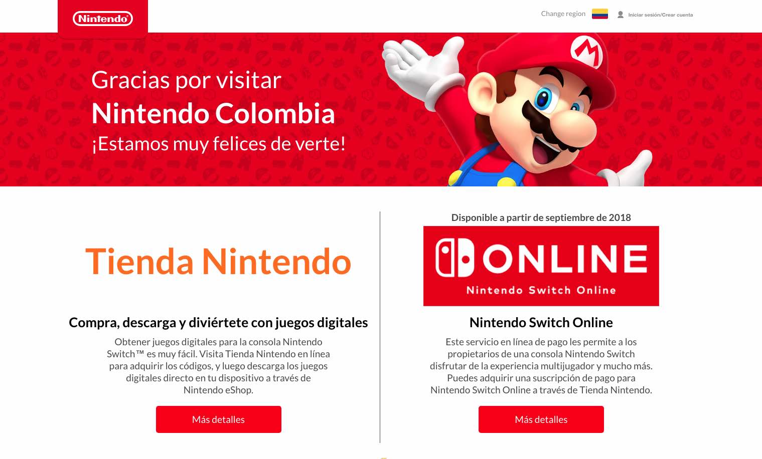 Colombia ya tiene una tienda digital de Nintendo •